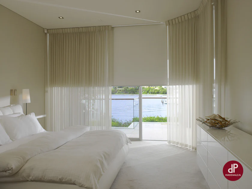 Custom sheer curtains Dubai installed in luxury home interior